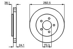 DISC FRANA BOSCH 0 986 478 109 - Compatibil cu CHRYSLER, DODGE