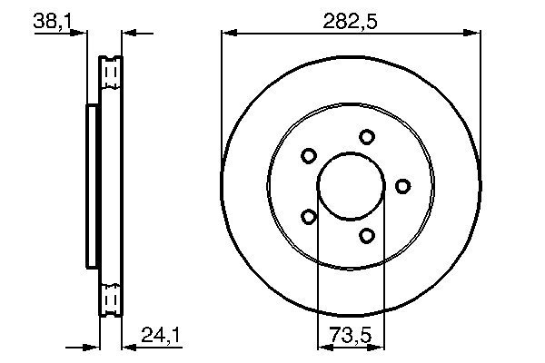 DISC FRANA BOSCH 0 986 478 109 - Compatibil cu CHRYSLER, DODGE
