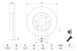 DISC FRANA BOSCH 0 986 478 105 - Compatibil cu RENAULT
