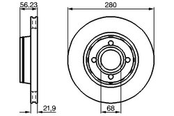 DISC FRANA BOSCH 0 986 478 128 - Compatibil cu AUDI