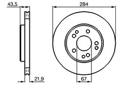 DISC FRANA BOSCH 0 986 478 186 - Compatibil cu MERCEDES-BENZ