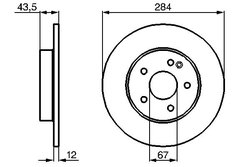 DISC FRANA BOSCH 0 986 478 262 - Compatibil cu MERCEDES-BENZ
