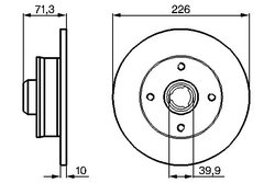 DISC FRANA BOSCH 0 986 478 331 - Compatibil cu SEAT, VW