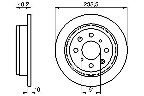 DISC FRANA BOSCH 0 986 478 350 - Compatibil cu HONDA, MG, ROVER