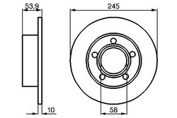 DISC FRANA BOSCH 0 986 478 461 - Compatibil cu AUDI