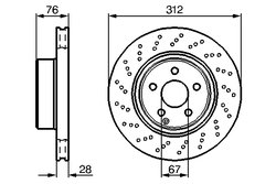 DISC FRANA BOSCH 0 986 478 471 - Compatibil cu MERCEDES-BENZ