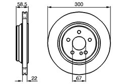 DISC FRANA BOSCH 0 986 478 473 - Compatibil cu MERCEDES-BENZ