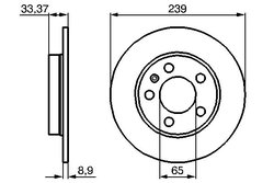 DISC FRANA BOSCH 0 986 478 481 - Compatibil cu AUDI, SKODA, VW