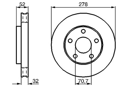 Disc frana BOSCH 0 986 478 486