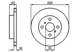 DISC FRANA BOSCH 0 986 478 491 - Compatibil cu TOYOTA