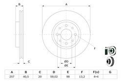 DISC FRANA BOSCH 0 986 478 515 - Compatibil cu ALFA ROMEO, FIAT, LANCIA