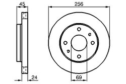 DISC FRANA BOSCH 0 986 478 531 - Compatibil cu HYUNDAI, KIA, MITSUBISHI, VOLVO