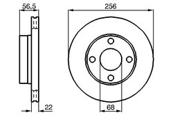 DISC FRANA BOSCH 0 986 478 550 - Compatibil cu AUDI