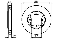 DISC FRANA BOSCH 0 986 478 568 - Compatibil cu HONDA, ROVER