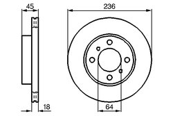 DISC FRANA BOSCH 0 986 478 572 - Compatibil cu MITSUBISHI, PROTON, SOUEAST