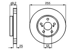 DISC FRANA BOSCH 0 986 478 584 - Compatibil cu TOYOTA