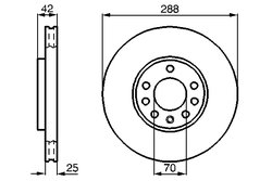 DISC FRANA BOSCH 0 986 478 588 - Compatibil cu LOTUS, OPEL, SAAB, VAUXHALL
