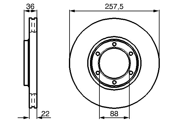 DISC FRANA BOSCH 0 986 478 596 - Compatibil cu ISUZU, OPEL, VAUXHALL