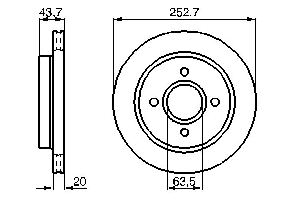 DISC FRANA BOSCH 0 986 478 605 - Compatibil cu FORD, FORD AUSTRALIA