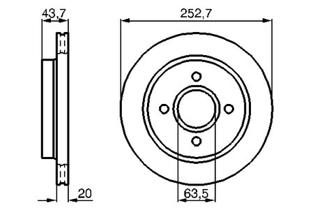 DISC FRANA BOSCH 0 986 478 605 - Compatibil cu FORD, FORD AUSTRALIA