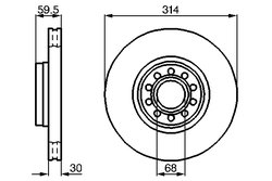 DISC FRANA BOSCH 0 986 478 617 - Compatibil cu AUDI