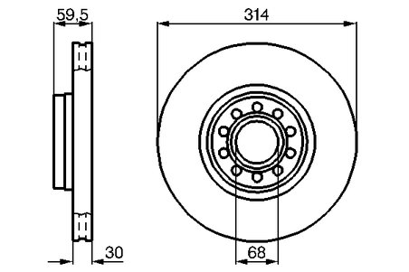 DISC FRANA BOSCH 0 986 478 617 - Compatibil cu AUDI