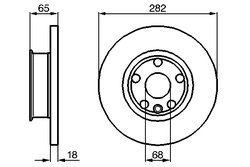 DISC FRANA BOSCH 0 986 478 613 - Compatibil cu VW