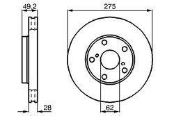 DISC FRANA BOSCH 0 986 478 632 - Compatibil cu LEXUS, TOYOTA