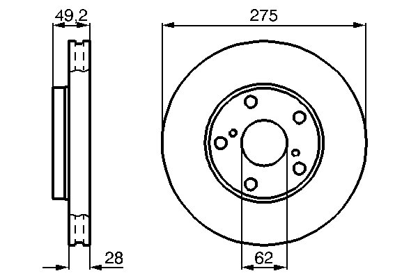 DISC FRANA BOSCH 0 986 478 632 - Compatibil cu LEXUS, TOYOTA
