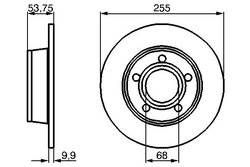 DISC FRANA BOSCH 0 986 478 704 - Compatibil cu AUDI