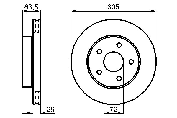 DISC FRANA BOSCH 0 986 478 772 - Compatibil cu JEEP