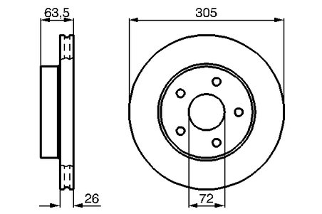 DISC FRANA BOSCH 0 986 478 772 - Compatibil cu JEEP