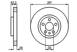 DISC FRANA BOSCH 0 986 478 812 - Compatibil cu CITROEN, FIAT, LANCIA, PEUGEOT