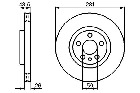 DISC FRANA BOSCH 0 986 478 812 - Compatibil cu CITROEN, FIAT, LANCIA, PEUGEOT
