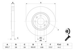 DISC FRANA BOSCH 0 986 478 831 - Compatibil cu CITROEN, PEUGEOT