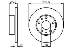 DISC FRANA BOSCH 0 986 478 843 - Compatibil cu CITROEN, FIAT, PEUGEOT