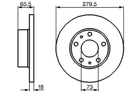 DISC FRANA BOSCH 0 986 478 843 - Compatibil cu CITROEN, FIAT, PEUGEOT