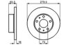 DISC FRANA BOSCH 0 986 478 843 - Compatibil cu CITROEN, FIAT, PEUGEOT