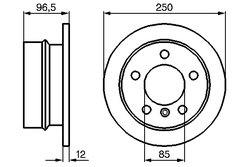 DISC FRANA BOSCH 0 986 478 863 - Compatibil cu MERCEDES-BENZ, VW