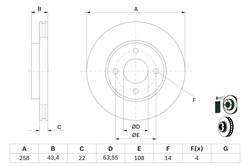 DISC FRANA BOSCH 0 986 478 892 - Compatibil cu FORD, MAZDA