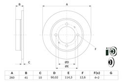 DISC FRANA BOSCH 0 986 478 898 - Compatibil cu MITSUBISHI, PROTON, VOLVO