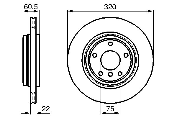 DISC FRANA BOSCH 0 986 478 975 - Compatibil cu BMW