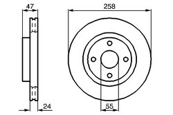 DISC FRANA BOSCH 0 986 478 989 - Compatibil cu MAZDA