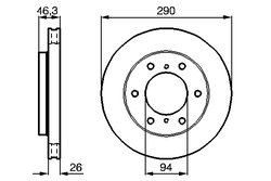 DISC FRANA BOSCH 0 986 478 990 - Compatibil cu MITSUBISHI