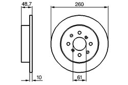 DISC FRANA BOSCH 0 986 479 014 - Compatibil cu HONDA, MG