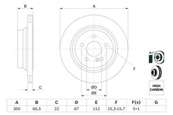 DISC FRANA BOSCH 0 986 479 042 - Compatibil cu MERCEDES-BENZ, MERCEDES-BENZ (BBDC)