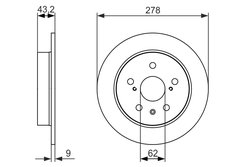DISC FRANA BOSCH 0 986 479 047 - Compatibil cu FIAT, SUZUKI