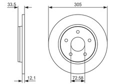 DISC FRANA BOSCH 0 986 479 050 - Compatibil cu CHRYSLER, DODGE, FIAT
