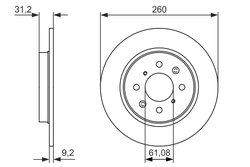 DISC FRANA BOSCH 0 986 479 051 - Compatibil cu HONDA