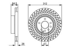 DISC FRANA BOSCH 0 986 479 072 - Compatibil cu MERCEDES-BENZ